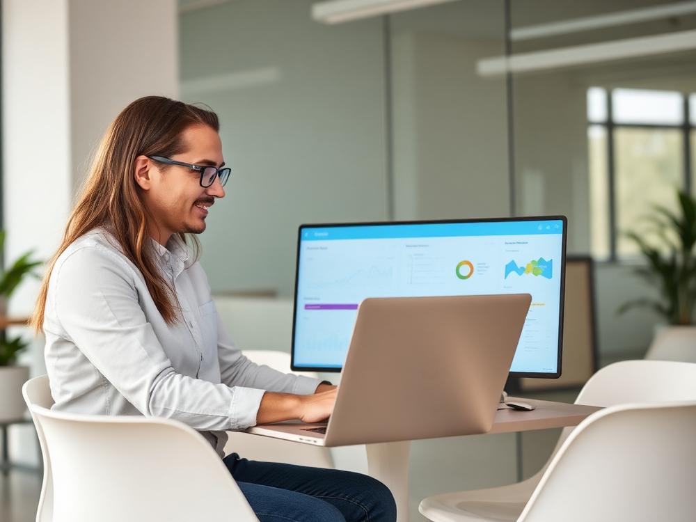 One-on-one mentoring session with dashboards on screen